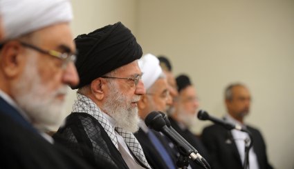 دیدار رئیس جمهوری و اعضای هیات دولت با مقام معظم رهبری