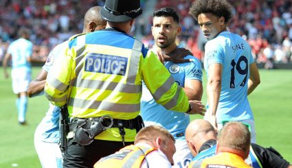 درگیری ستاره من‌سیتی با پلیس حین بازی