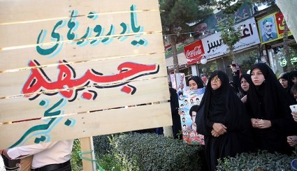 تشییع پیکر دو شهید گمنام در شاندیز - مشهد
