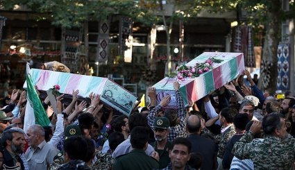 تشییع پیکر دو شهید گمنام در شاندیز - مشهد