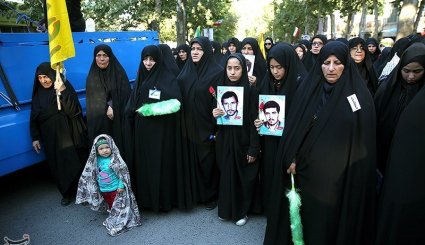 تشییع پیکر دو شهید گمنام در شاندیز - مشهد