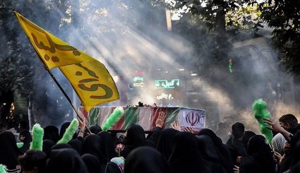 تشییع پیکر دو شهید گمنام در شاندیز - مشهد