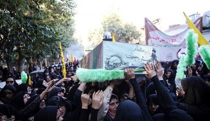 تشییع پیکر دو شهید گمنام در شاندیز - مشهد