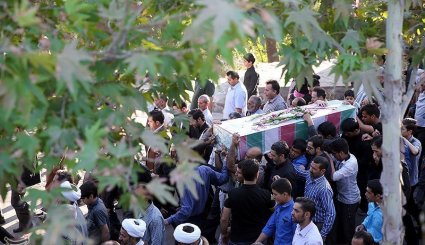 تشییع پیکر دو شهید گمنام در شاندیز - مشهد