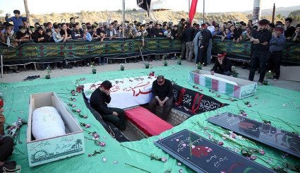 تشییع پیکر دو شهید گمنام در شاندیز - مشهد