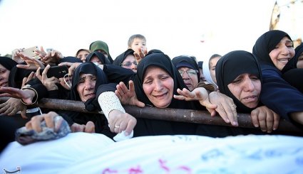 تشییع پیکر دو شهید گمنام در شاندیز - مشهد