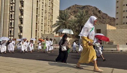 حرکت حجاج به سمت صحرای عرفات. تصاویر