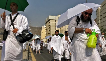 حرکت حجاج به سمت صحرای عرفات. تصاویر
