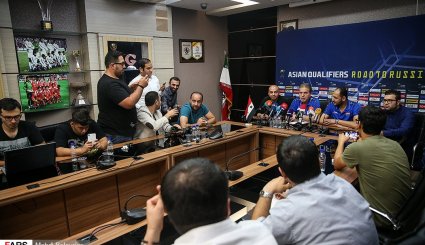 نشست خبری مربیان ایران و سوریه و تمرین تیم ملی فوتبال
