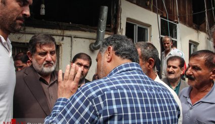بازدید مسئولین استان گیلان از مناطق سیل زده در لنگرود
