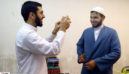 مراسم عمامه گذاری طلاب حوزه علمیه قم