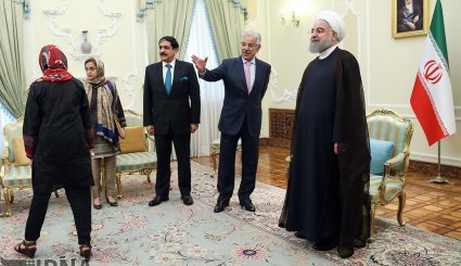 دیدار وزیر امور خارجه پاکستان با روحانی + تصاویر