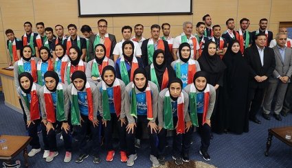 مراسم بدرقه تیم های ملی فوتسال بانوان و آقایان به مسابقات آسیایی داخل سالن
