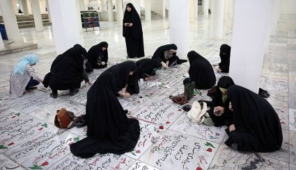 غبار روبی و رنگ آمیزی مزار شهدا - مشهد + تصاویر