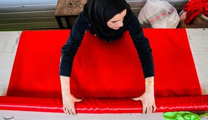 کارگاه تولید پرچمهای محرم - خمین