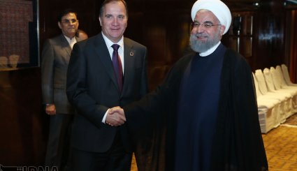 دیدار روسای جمهوری فرانسه و اتریش و نخست وزیر سوئد با روحانی در نیویورک