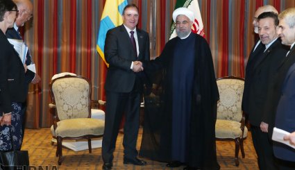 دیدار روسای جمهوری فرانسه و اتریش و نخست وزیر سوئد با روحانی در نیویورک