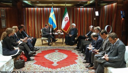 دیدار روسای جمهوری فرانسه و اتریش و نخست وزیر سوئد با روحانی در نیویورک