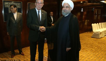 دیدار روسای جمهوری فرانسه و اتریش و نخست وزیر سوئد با روحانی در نیویورک