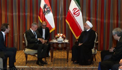 دیدار روسای جمهوری فرانسه و اتریش و نخست وزیر سوئد با روحانی در نیویورک