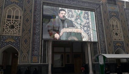 وداع با پیکر شهید حججی در حرم مطهر رضوی