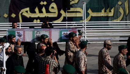 مراسم وداع با پیکر شهید حججی در تهران