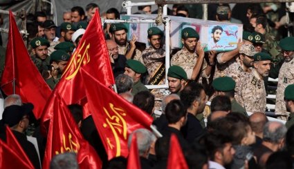 مراسم وداع با پیکر شهید حججی در تهران