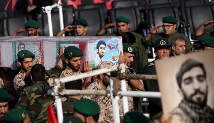 مراسم وداع با پیکر شهید حججی در تهران