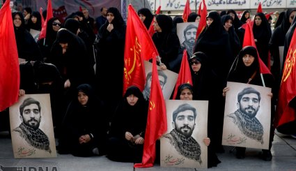 مراسم وداع با پیکر شهید حججی در تهران