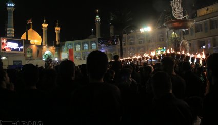 آیین مشعل گردانی در قم و تهران