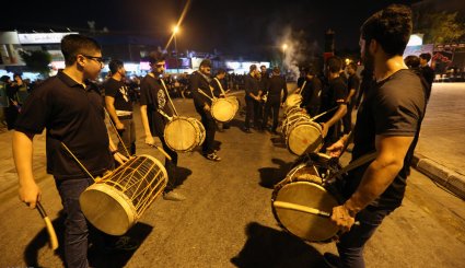 مراسم سوگواری شب تاسوعا در جزیره کیش‎ + تصاویر