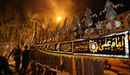 مراسم سوگواری شب تاسوعا در جزیره کیش‎ + تصاویر