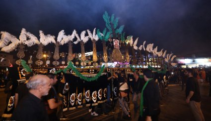 مراسم سوگواری شب تاسوعا در جزیره کیش‎ + تصاویر