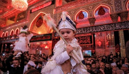 عزاداری شب تاسوعا در کربلای معلی + تصاویر