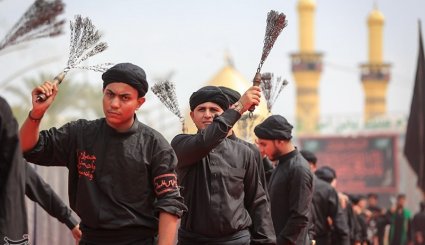 عزاداری شب تاسوعا در کربلای معلی + تصاویر