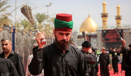 عزاداری شب تاسوعا در کربلای معلی + تصاویر