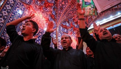 عزاداری شب تاسوعا در کربلای معلی + تصاویر