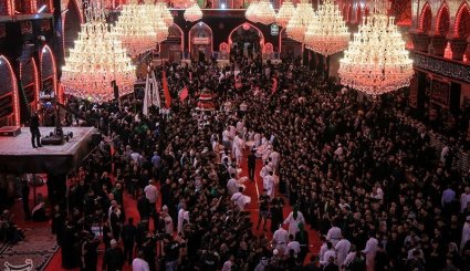 عزاداری شب تاسوعا در کربلای معلی + تصاویر