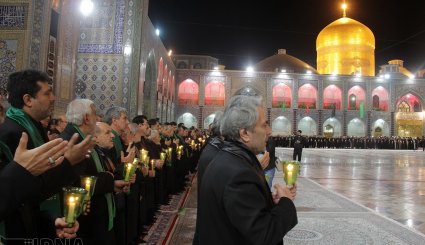 آئین خطبه خوانی شب عاشورا در حرم مطهر رضوی