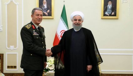 دیدار رئیس ستاد ارتش ترکیه با روحانی