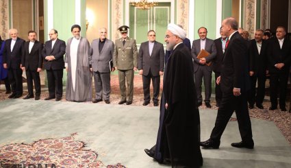 تصاویر استقبال رسمی روحانی از اردوغان