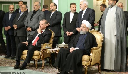 امضای تفاهم نامه و نشست خبری مشترک روحانی و اردوغان + تصاویر