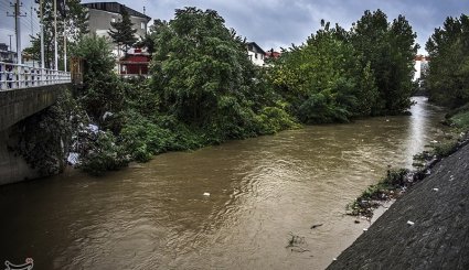 بارش شدید باران در رشت + تصاویر
