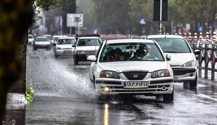 بارش شدید باران در رشت + تصاویر