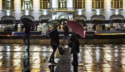 بارش شدید باران در رشت + تصاویر