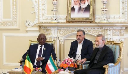 دیدار رئیس مجلس مالی با علی لاریجانی + تصاویر
