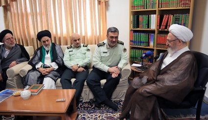 دیدار فرمانده نیروی انتظامی با علما و مراجع - قم