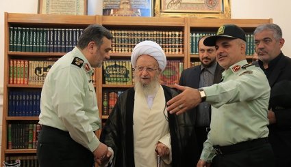دیدار فرمانده نیروی انتظامی با علما و مراجع - قم