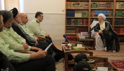 دیدار فرمانده نیروی انتظامی با علما و مراجع - قم