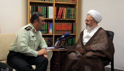 دیدار فرمانده نیروی انتظامی با علما و مراجع - قم